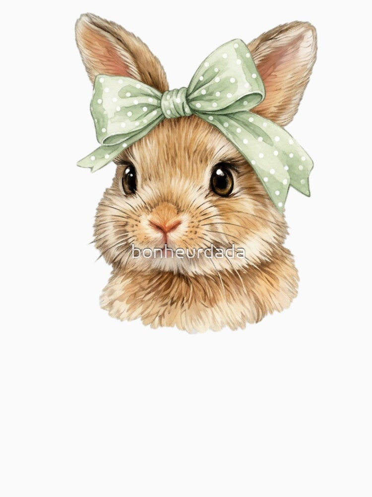 Retro Easter Bunny, Coquette Bow Bunny, Easter Day Gift. by bonheurdada