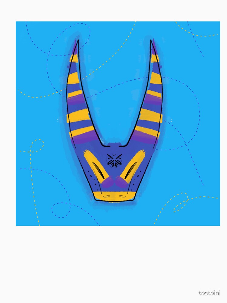 Boe - traditional ox Sardinian mask "su boe" in neon colors by tostoini
