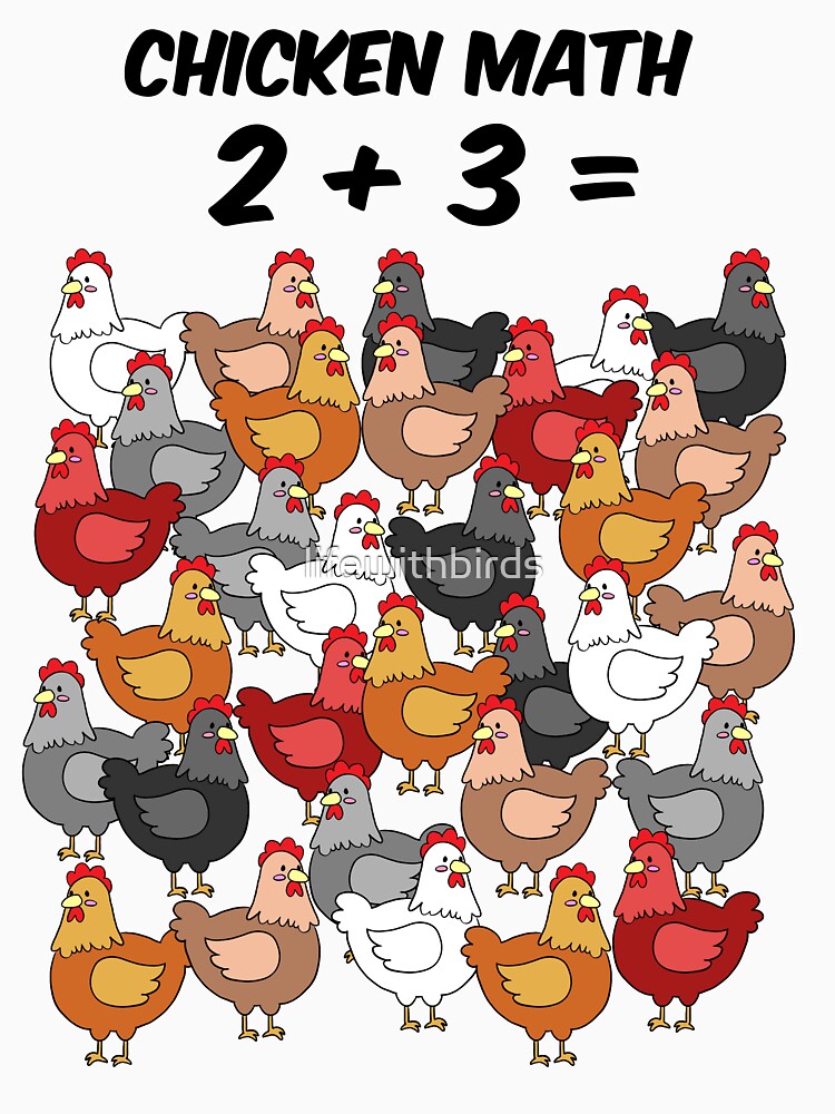 Chicken math cute pattern by lifewithbirds