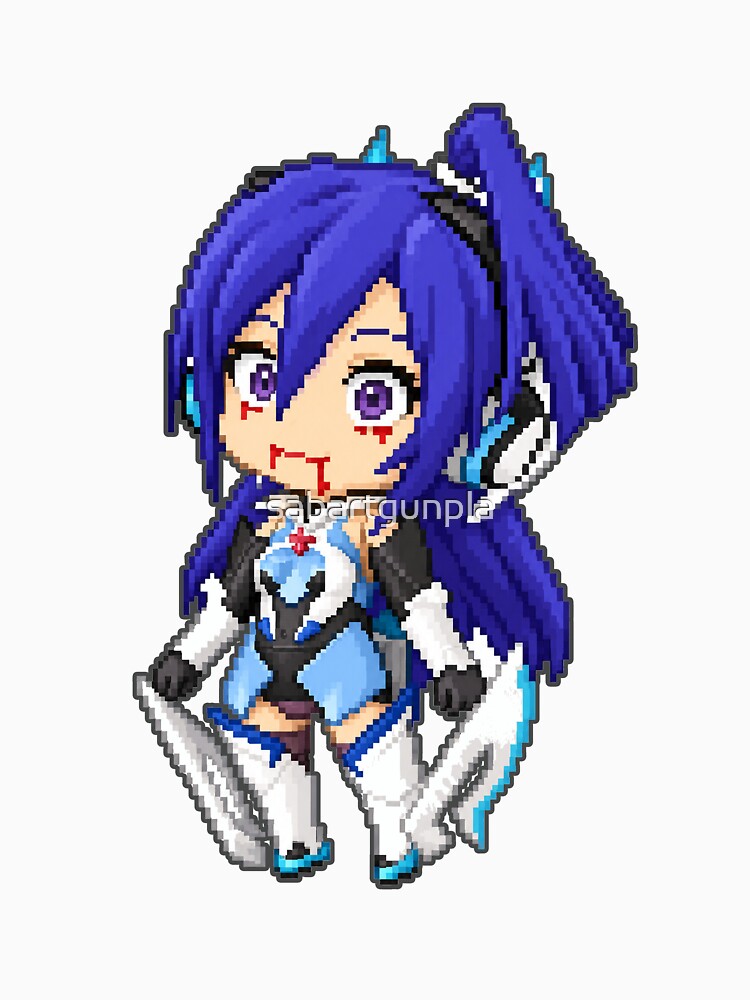 Tsubasa Kazanari Chibi Pixel Art | Senki Zesshou Symphogear Cute Retro Sprite by sabartgunpla
