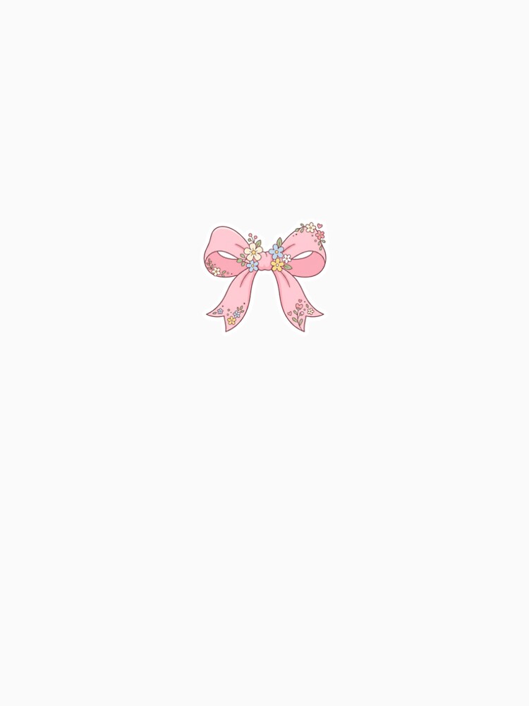 Floral Pink Bow – Cute Coquette Aesthetic by Figurimania