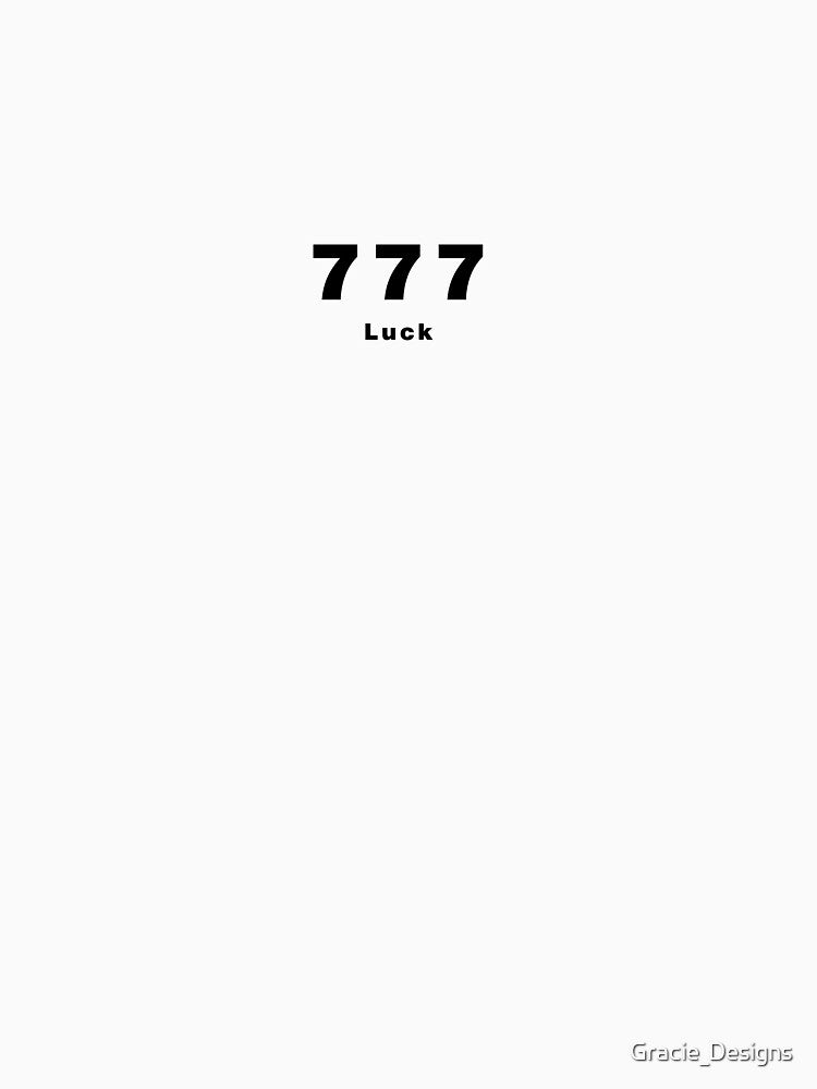 777 Luck | Minimalist Lucky Number Aesthetic Design by Gracie_Designs
