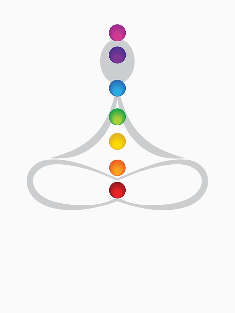7 Chakra Centers Abstract Silhouette Art - 22 GWB by chakraplaza