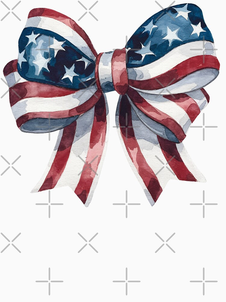 Watercolor American Coquette Bow by moimesfolies