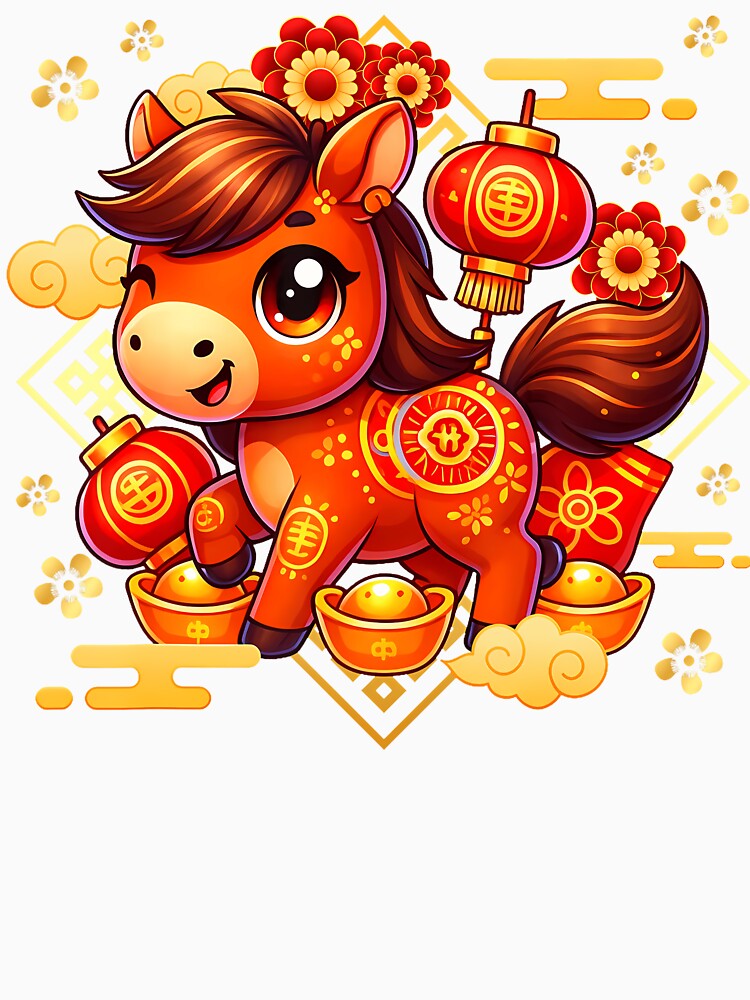 Cute Horse Lunar Chinese New Year 2026 Kid by KellyJudith