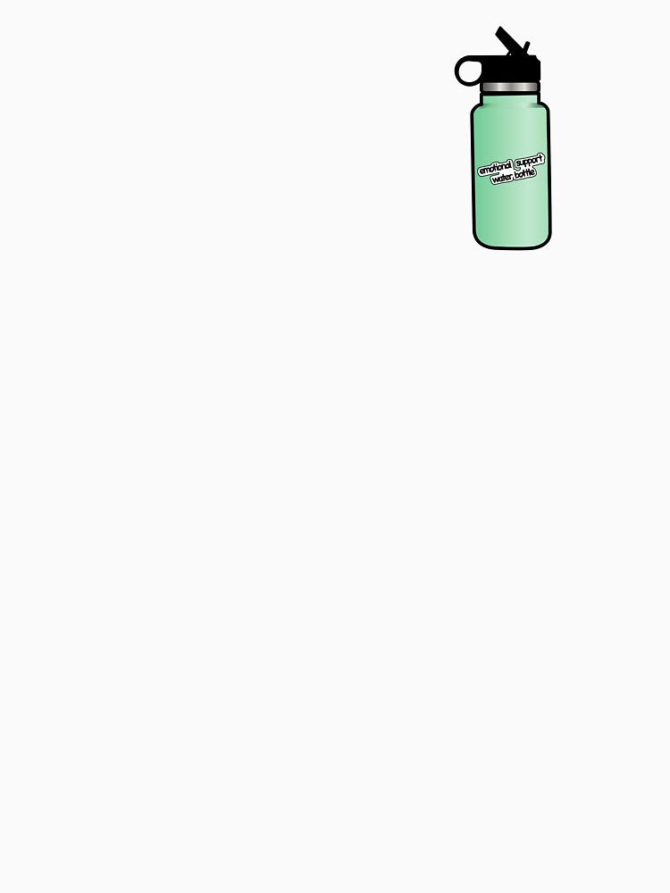 Emotional Support Water Bottle Teal by ssmorrison21