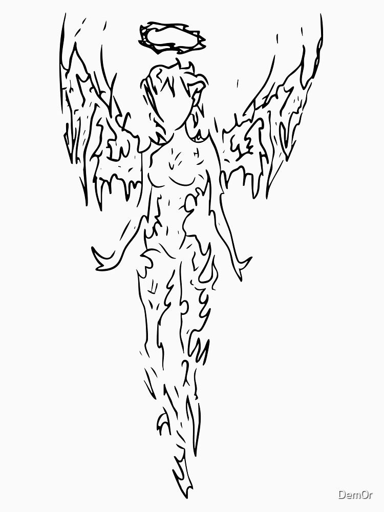 Cyber Sigilism Angel – Gothic Fallen Halo by Dem0r