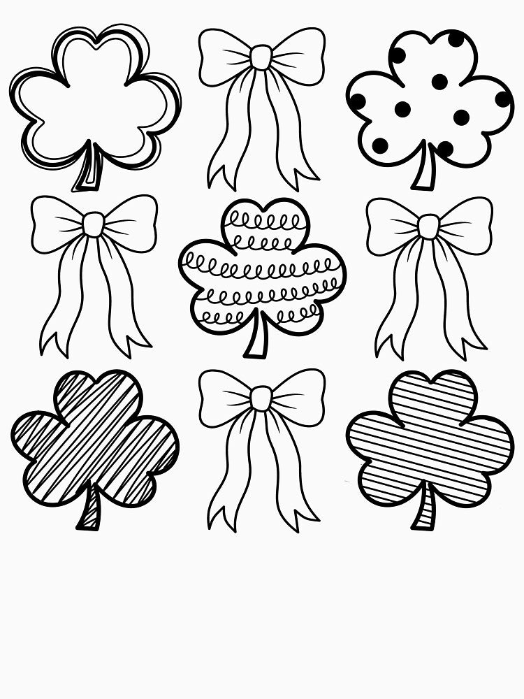 Shamrocks Coquette Bows Minimalist by Randomchananigans