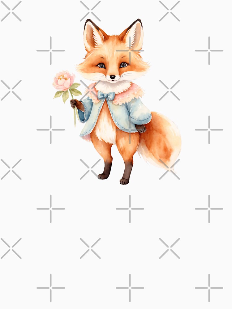 Watercolor Fox Serenity by Victoria Riabov