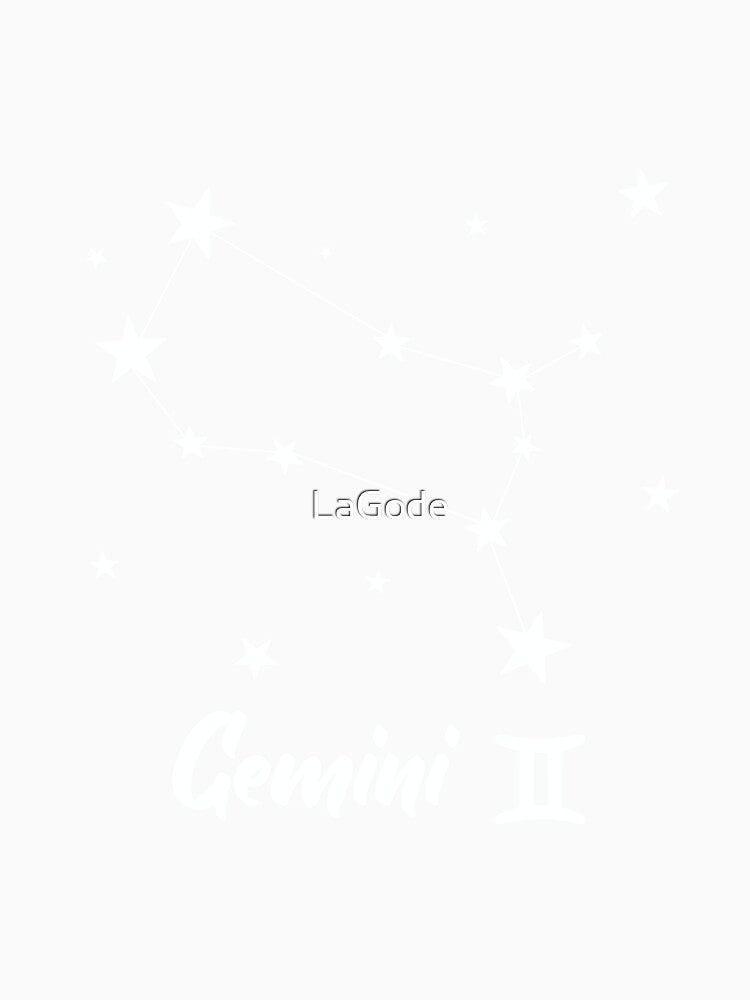 Gemini Zodiac Star Constellation White Lines by LaGode