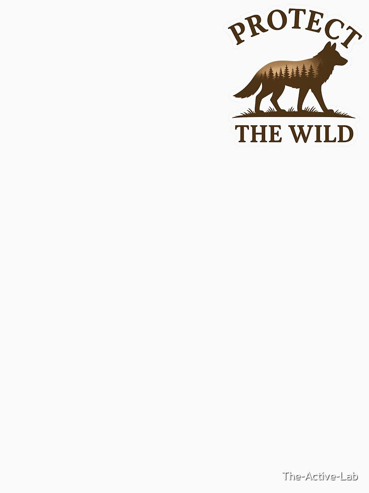 Protect the Wild – Wolf Silhouette by 404 Ink