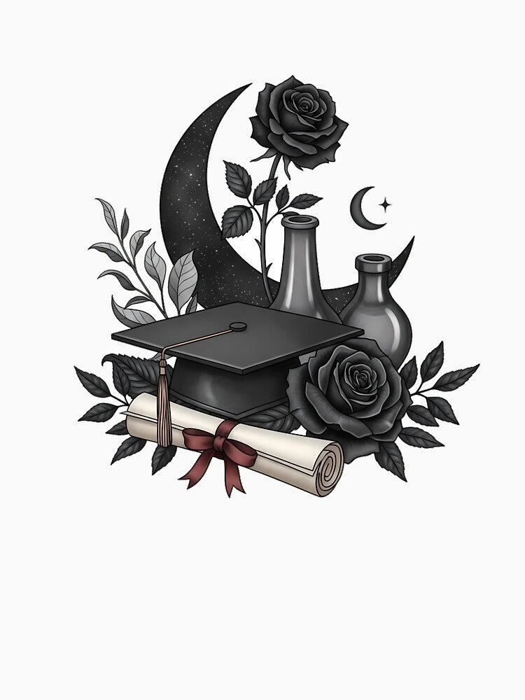 Grad Goth Cap Rose by IllumeInk