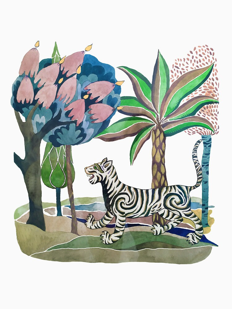 A White Tiger in the Nature by Ebrikota