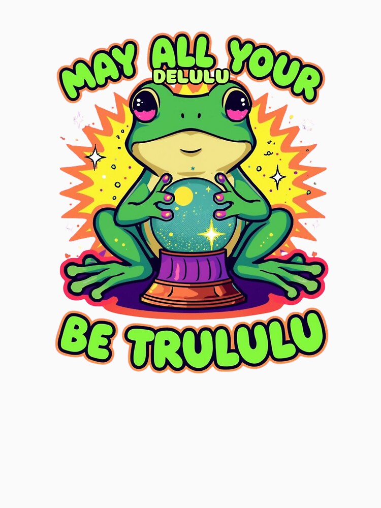 Delulu  meme stickers| Delulu Is The Solulu Sticker | Funny Meme Aesthetic | In My Delulu Era 2026 | Kpop Delusiona Frog Vibes v4 by CosmicNook1