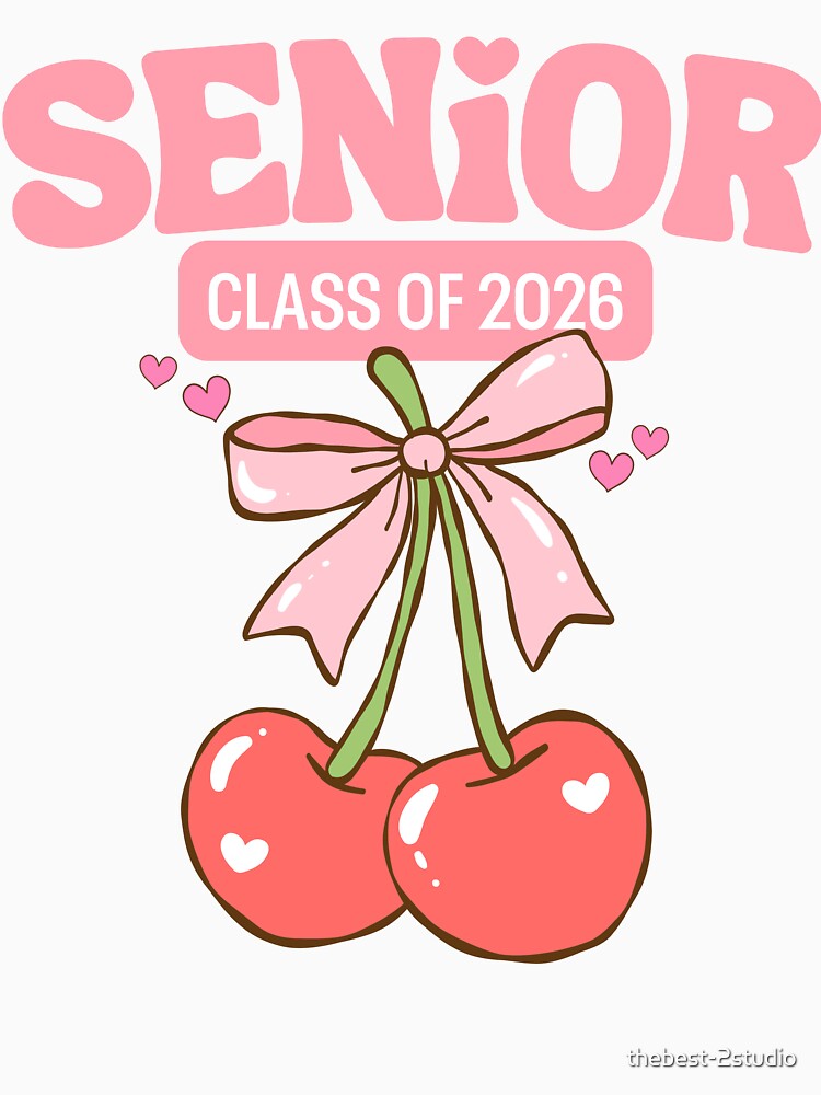 Senior Class Of 2026 Cherry Coquette Bow by thebest-2studio