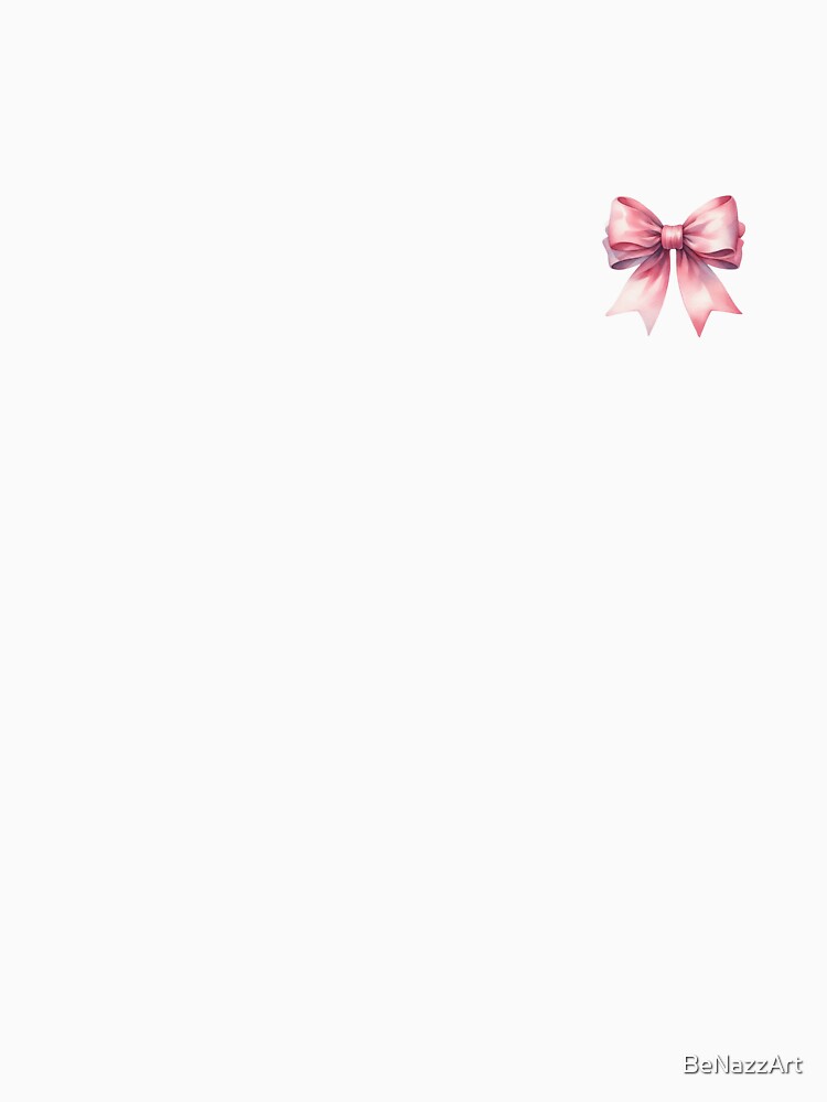 watercolor pink tiny bow by BeNazzArt