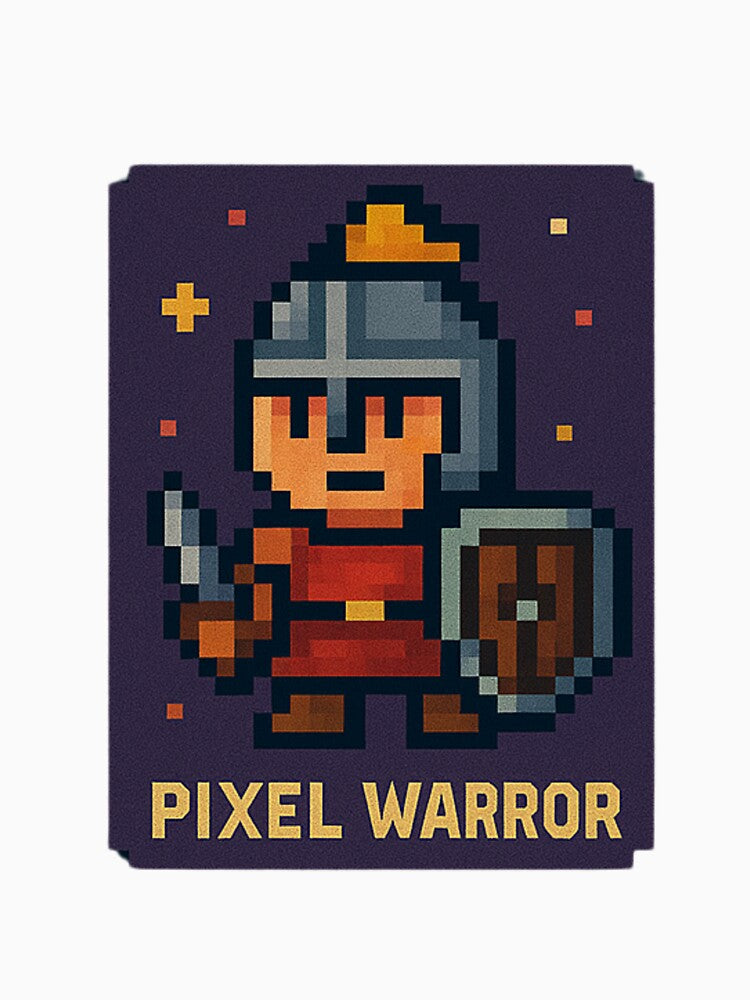 Pixel Warrior - Guardian of Retro Realms by DAYandMONTH
