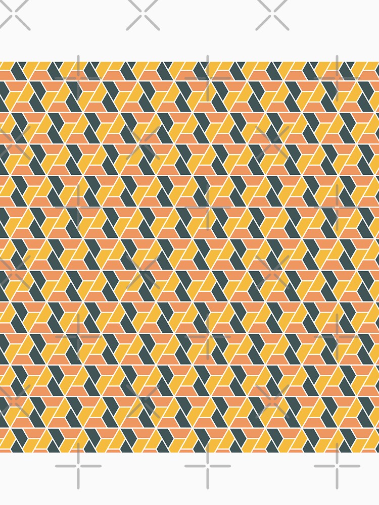 Black, orange and yellow triangle pattern by flamendes