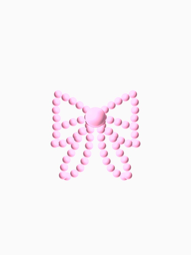 Pink Beaded Bow Black Aesthetic Design by RiyanaStudio