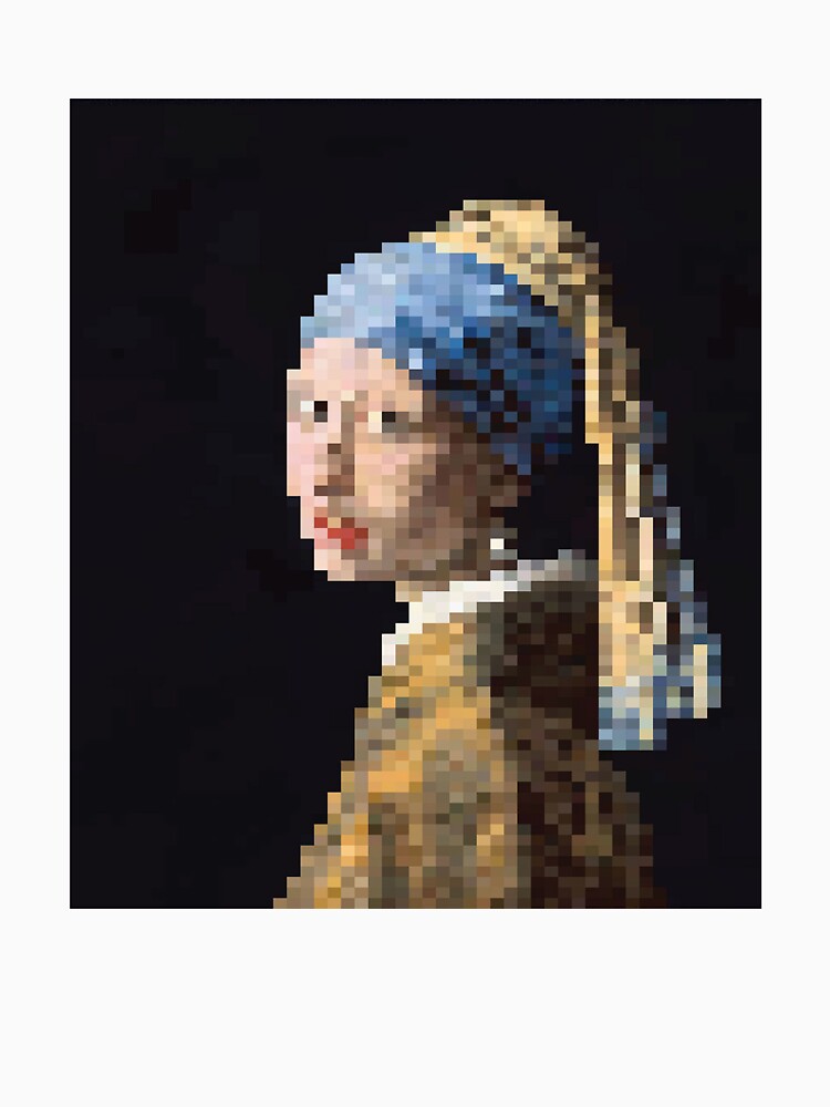 Pixel Art girl with pearl earring by ArtPixelDesign
