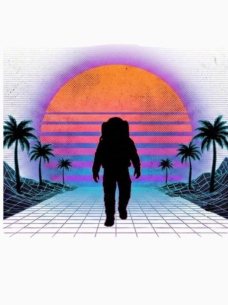 Retro Synthwave Astronaut - 80s Vaporwave Sunset Aesthetics by vismark