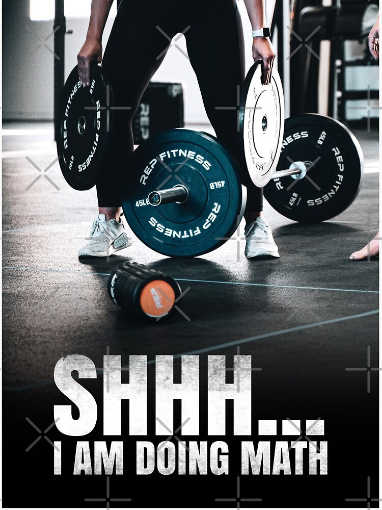 Shhh... I Am Doing Math Funny Motivational Weightlifting by motivationaltee