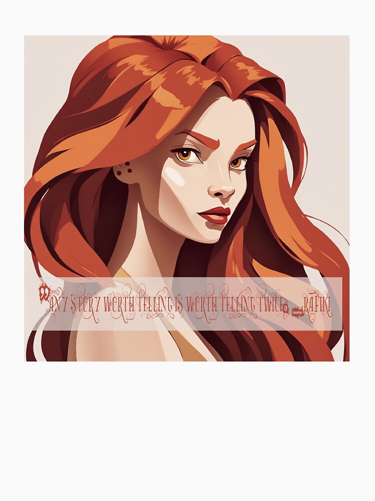 "Fierce Reign" Minimalist Vector Art | Elegant and Modern Reimagining of Simpa as a Redhead Girl by Laila-Ahmed