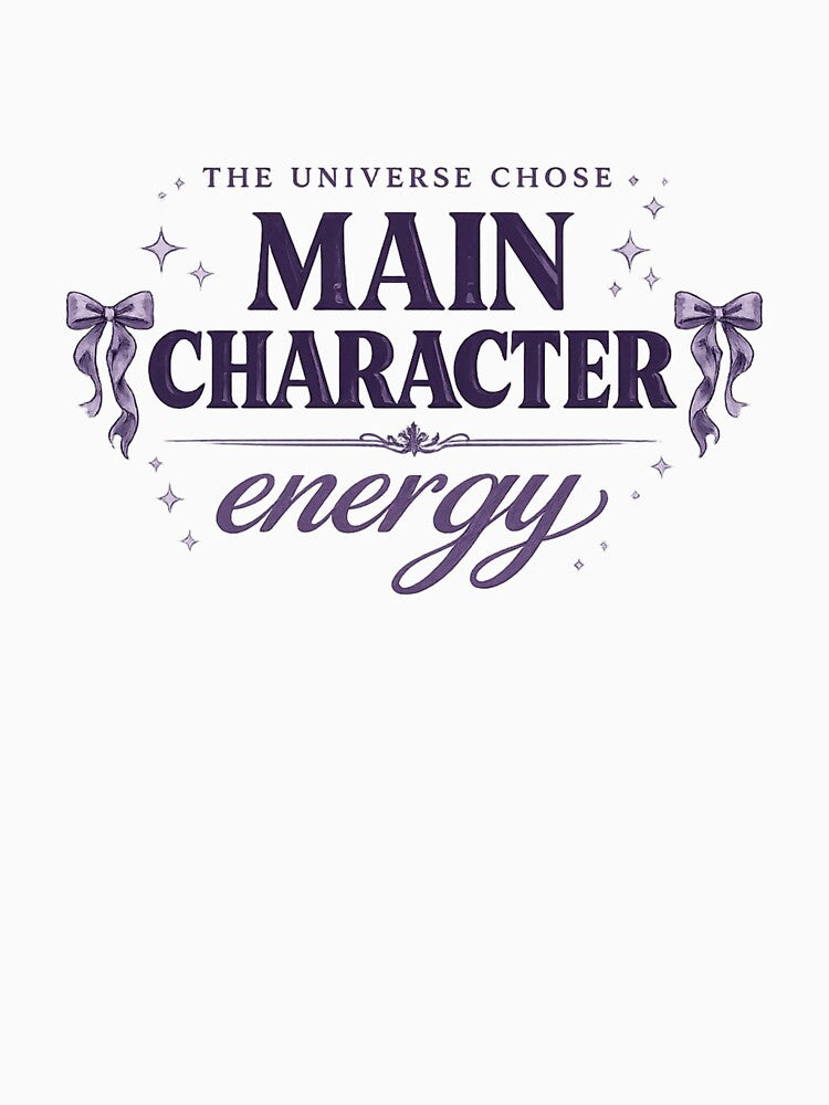 Main Character Energy Dark Academia Coquette Typography Aesthetic Design by OFFLINE FOREVER™ オフライン