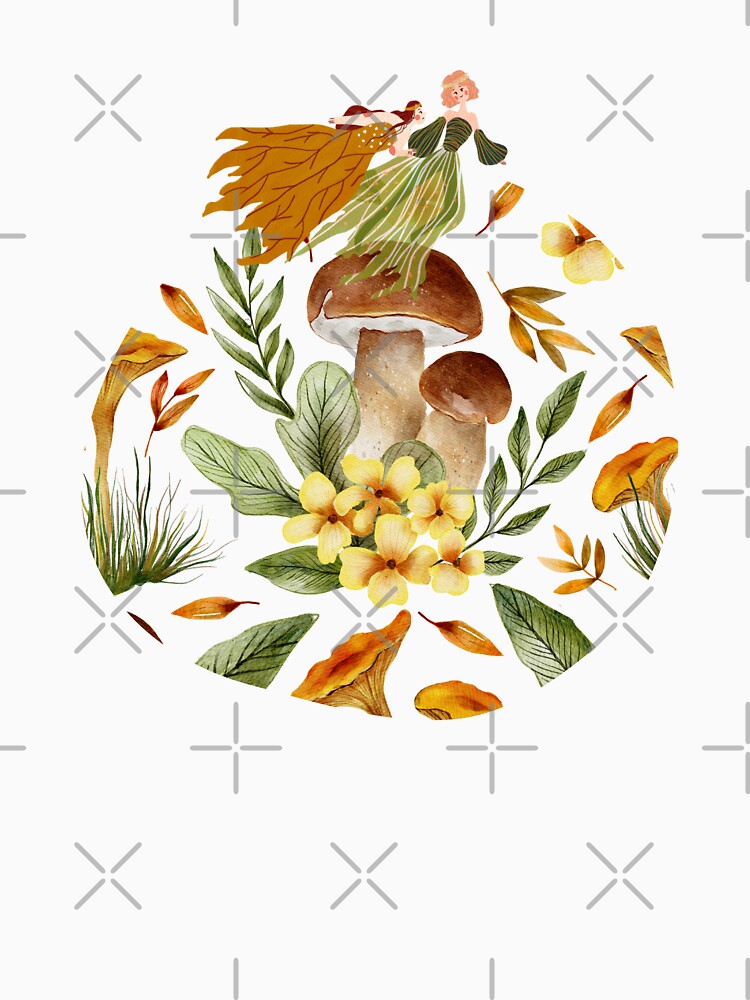 Forest Fairies Enchanted Mushroom Cottagecore Design by QuantumDotIndia