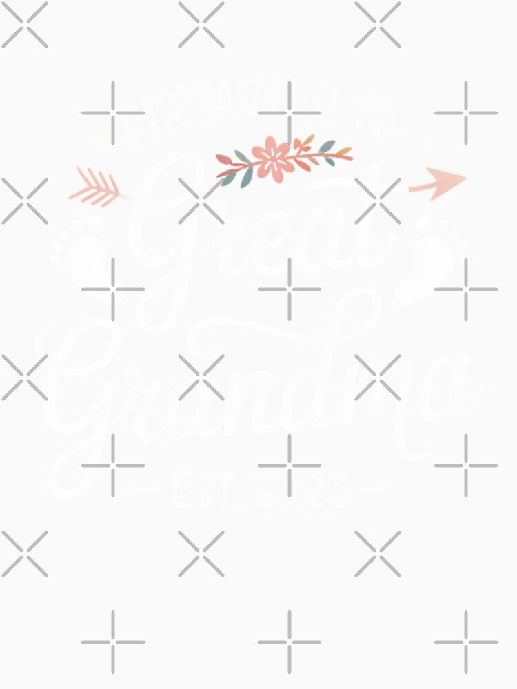 Promoted To Great Grandma Est 2026 Baby Announcement Floral Footprints Reveal by Gogetgiggles