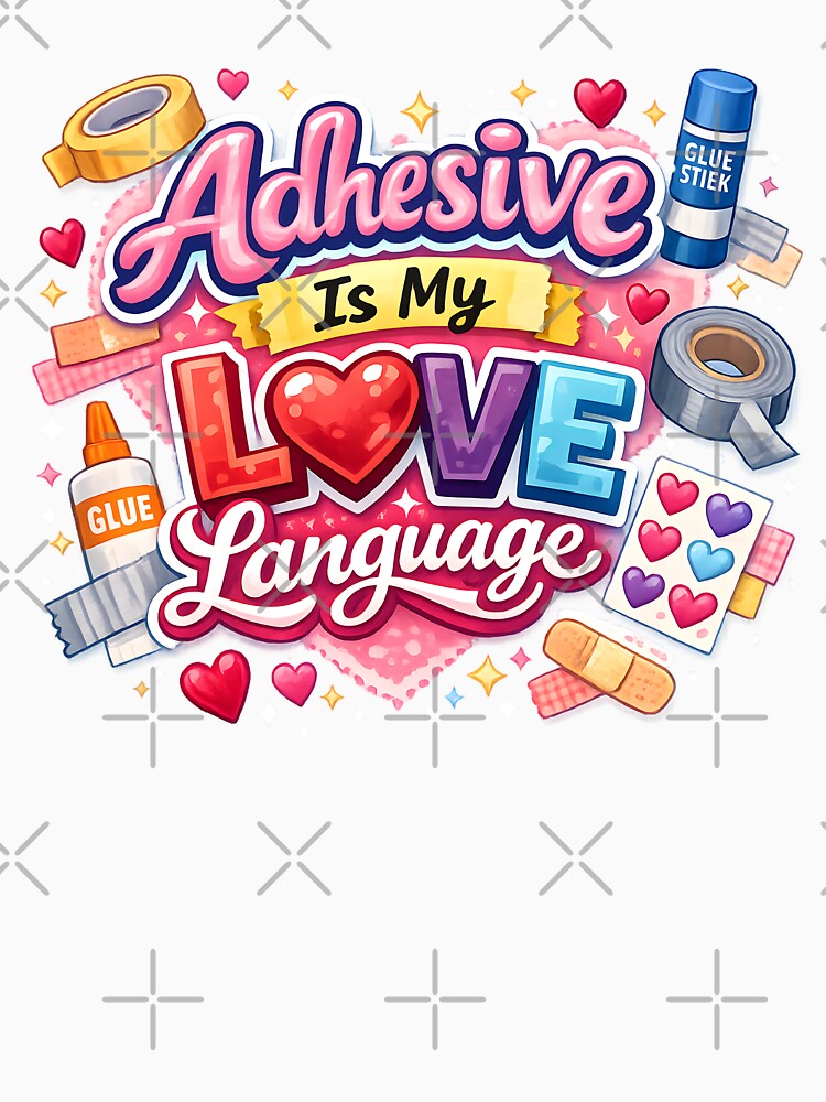 Adhesive Is My Love Language – Cute Crafting Design by blankTeeShirt