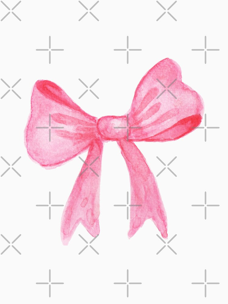 pink watercolor bow by gdm123