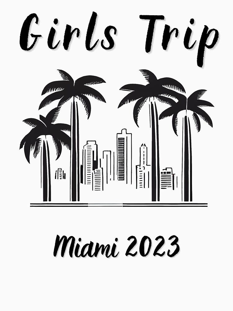 Girls Trip to Miami 2023: Glamorous Miami, Palm Trees, simple design, minimalist shapes with clean lines, modern and elegant look, stylish and classic appeal (6) by TourDePassion