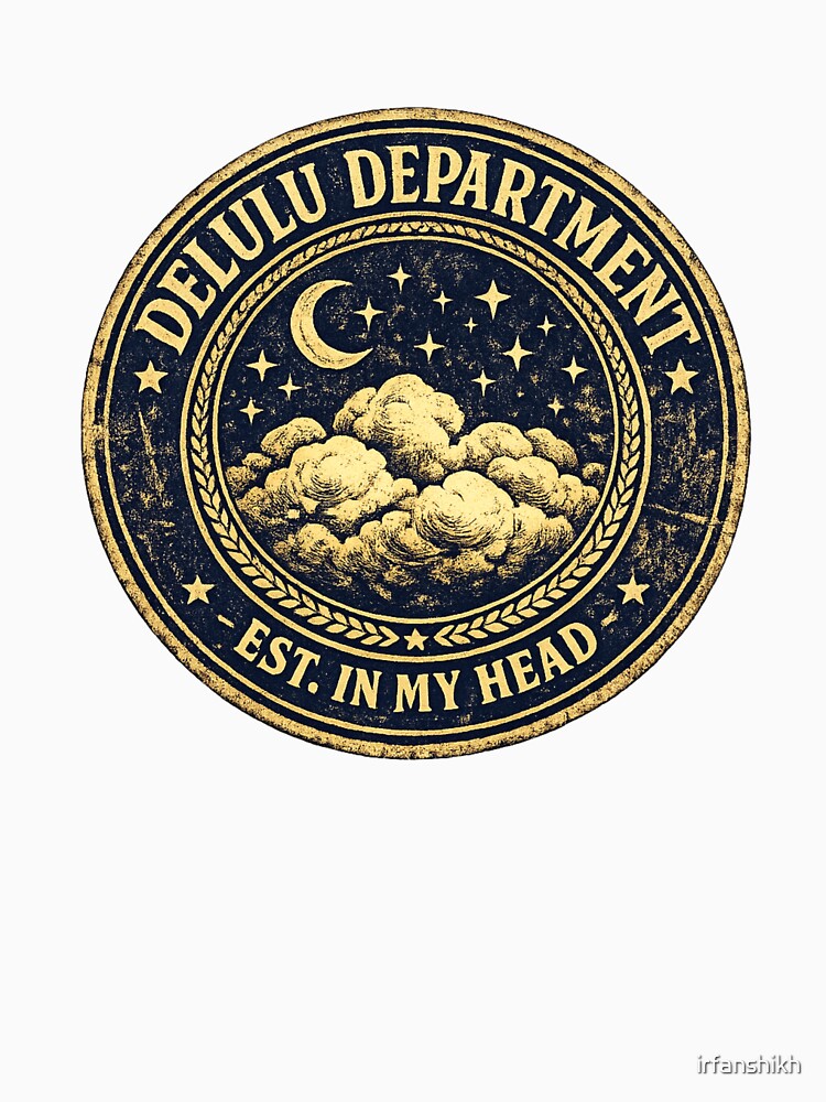 Delulu Department Est In My Head – Funny Fake Government Seal Art | Delulu Gift by irfanshikh