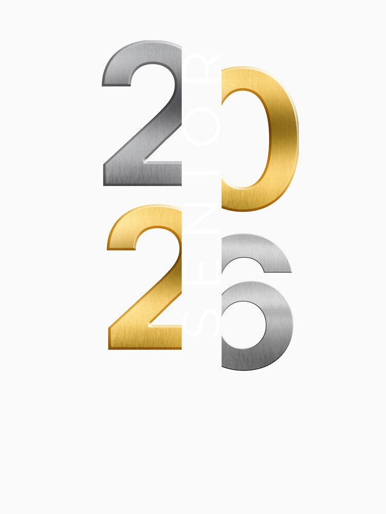 Senior 2026 Silver and Gold Vertical by Seeshellspace Designs
