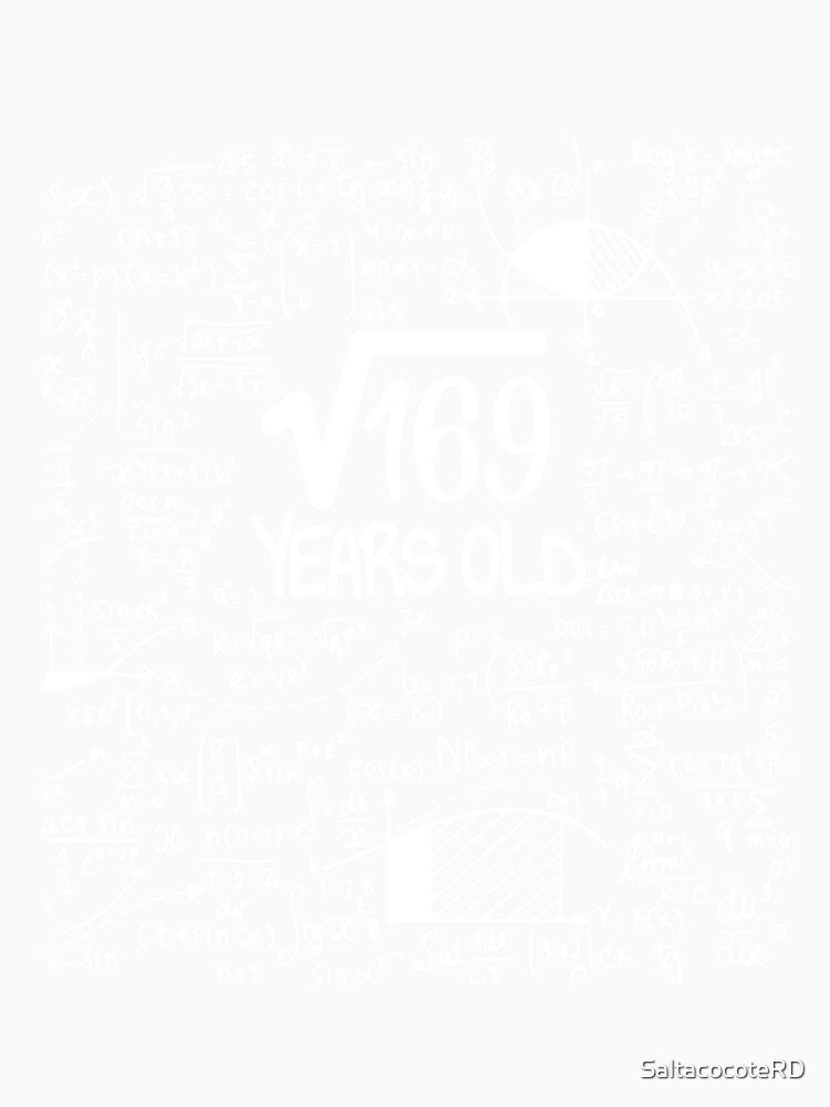 Square Root of 169: 13th Birthday 13 Years Old  Birthday Party - Math Humor  - Birthday Gift Funny Kids Birthday - Nerdy Geeky Gift by SaltacocoteRD