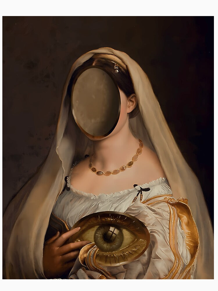 Surreal Face In The Mirror Abstract Art by rxwnubpjarb76
