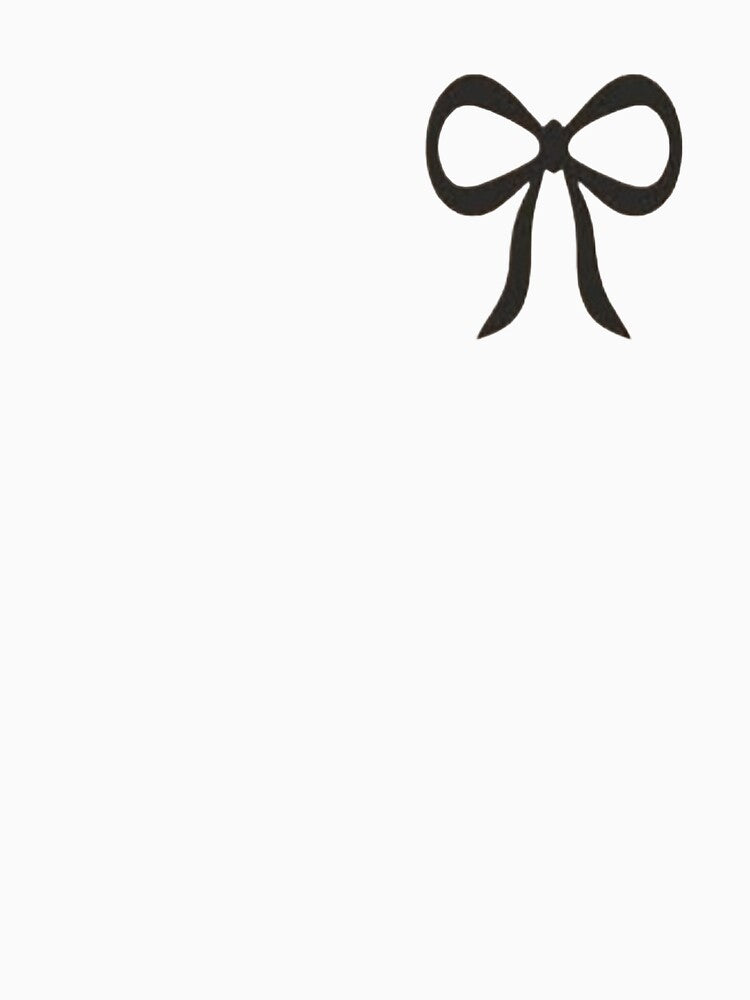 Small Black Ribbon Bow Sticker for Laptop and Journals by ZyVoAli