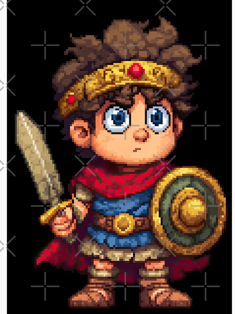 Sprite Warrior Standing On Digital Ground by Piotrek0001