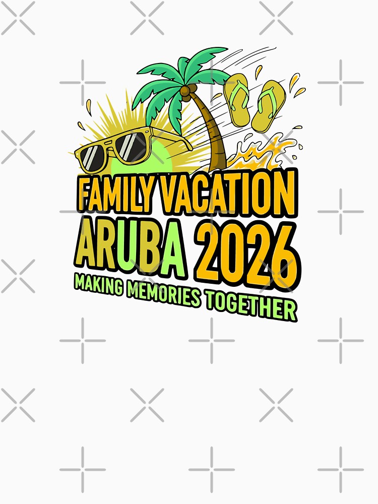 matching aruba family vacation 2026 tropical art by ArtDesignTp