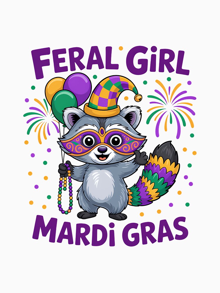 Feral Girl Mardi Gras Mardi Gras Raccoon by Morphologiona
