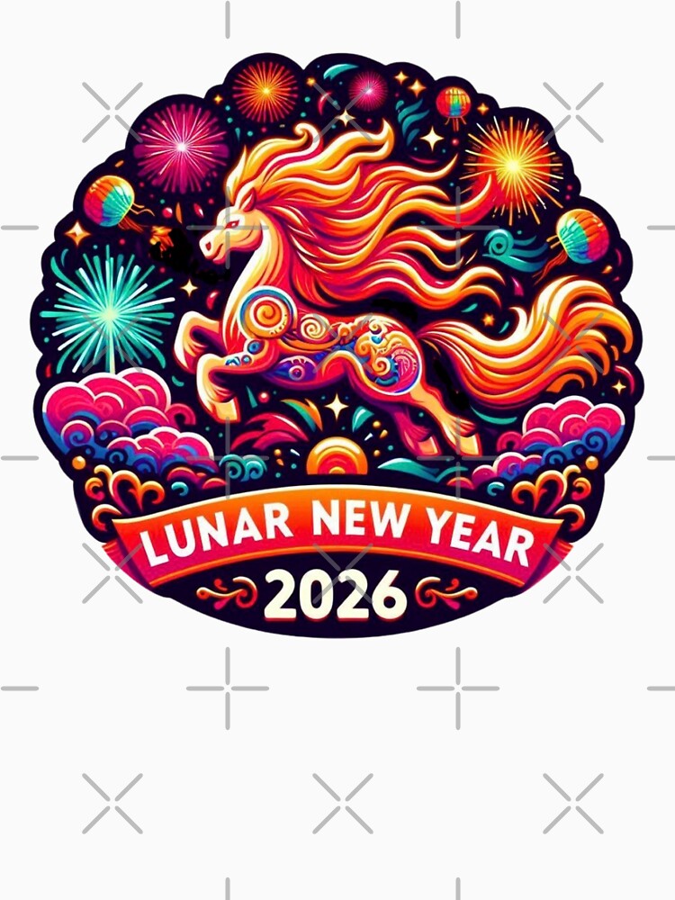 Lunar New Year 2026. Year of the Fire Horse by Myra365Art