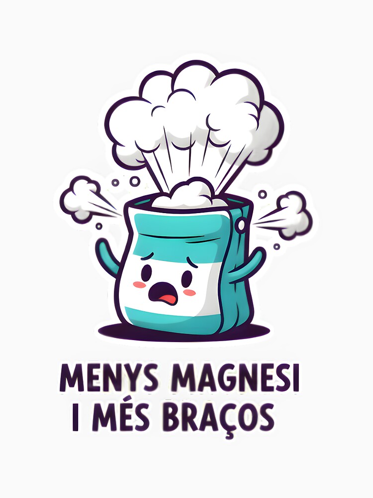 Stressed Chalk Bag Mascot - Aqua Blue Climbing Art by LoopassVD