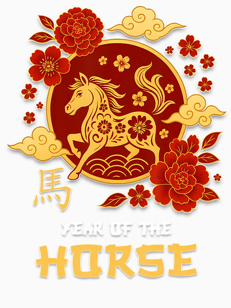 Chinese New Year 2026 Year Of The Horse Lunar Zodiac by RubySandy