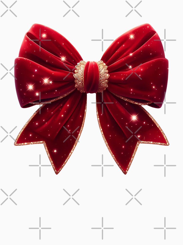 Cute Red Coquette Bow, Christmas by stylishdzign