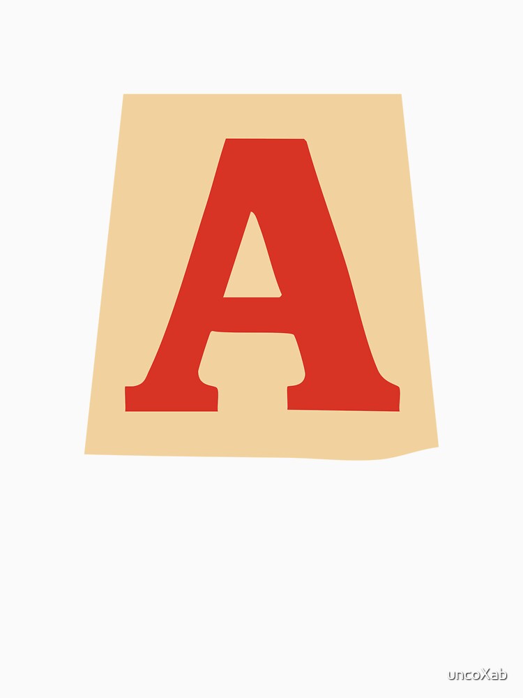 Letter A - Colorful Cutout Paper Collage Alphabet Initial by uncoXab