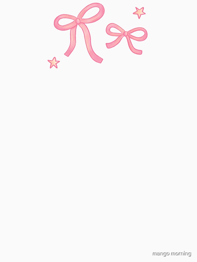 pink coquette bow and dainty stars by mango morning