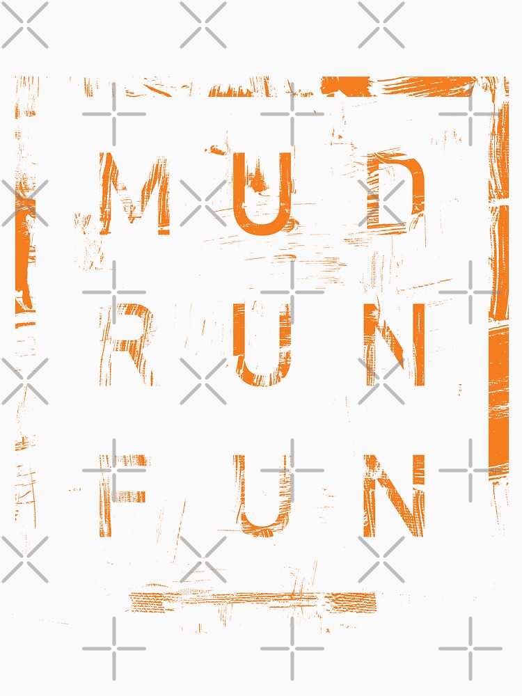 Mud Run Fun Tough Mudder ORANGE Trail Running and Marathon by BOBSMITHHHHH