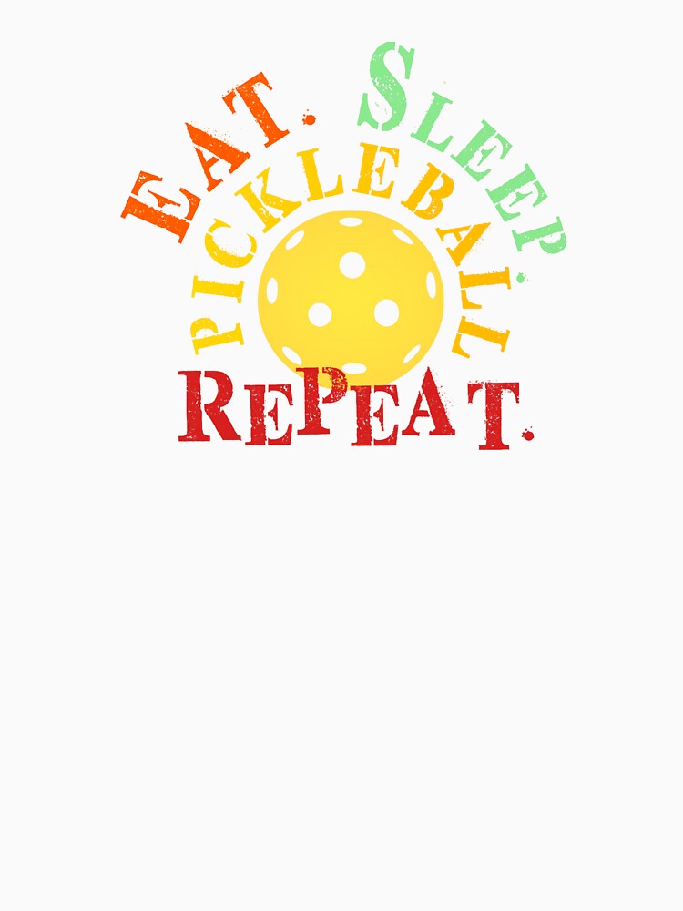 Eat Sleep Pickleball Repeat – Retro Funny Pickleball Lover Tee by miaa-artistshop