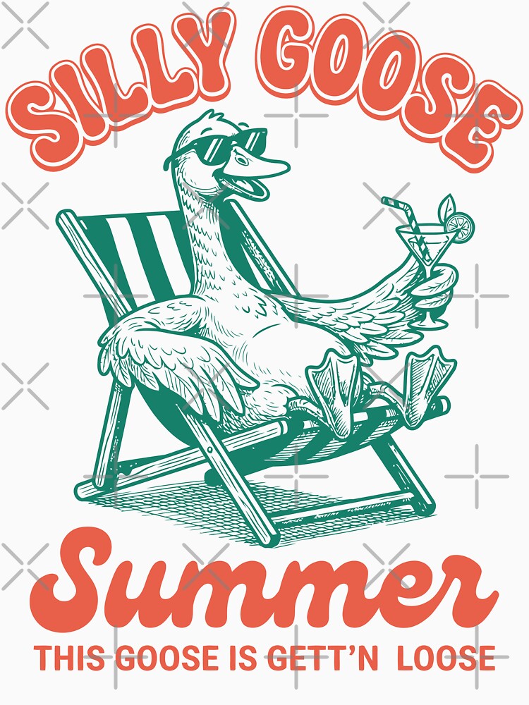 Silly Goose Summer Funny Retro Beachy Vibes by Y-Vibes